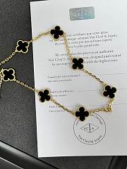 Van Cleef & Arpels 10 Flower Black Agate Necklace - 5