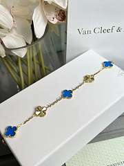 Van Cleef & Arpels Blue 5 Flowered Bracelet - 6