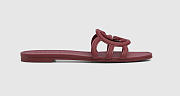 Gucci Interlocking G Slide Sandal Burgundy - 3