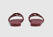 Gucci Interlocking G Slide Sandal Burgundy - 4
