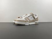 Louis Vuitton Trainer Sports White Beige Shoes - 1