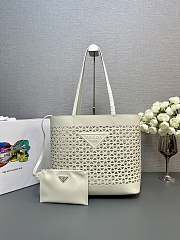 Prada Panier Leather White Bag Size 32x29CM - 5