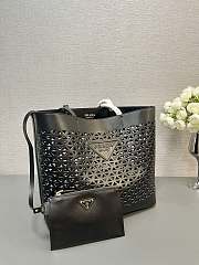 Prada Panier Leather Black Bag Size 32x29CM - 4