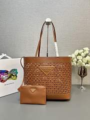 Prada Panier Leather Brown Bag Size 32x29CM - 4