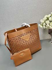 Prada Panier Leather Brown Bag Size 32x29CM - 2