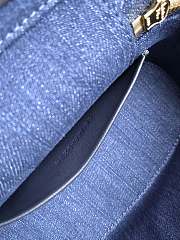 Dior Caro Vanity Denim Blue Bag Size 16x8x9CM - 6