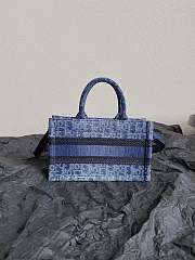 Dior Book Tote Denim Blue Bag Size 21x7x13CM - 2