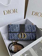 Dior Montaigne Denim Blue Bag Size 21x6x12CM - 1