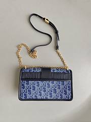 Dior Montaigne Denim Blue Bag Size 21x6x12CM - 4
