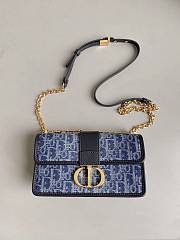 Dior Montaigne Denim Blue Bag Size 21x6x12CM - 3