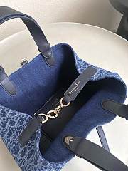 Dior Toujours Denim Blue Bag Size 28x19x21CM - 5