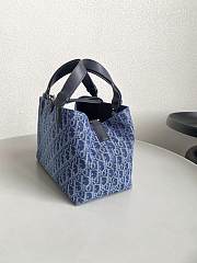 Dior Toujours Denim Blue Bag Size 28x19x21CM - 2