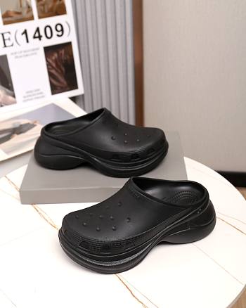 Balenciaga Crocs Rubber Mules in Black