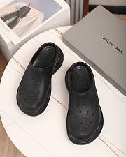 Balenciaga Crocs Rubber Mules in Black - 3