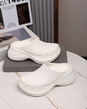 Balenciaga Crocs Rubber Mules in White