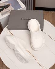 Balenciaga Crocs Rubber Mules in White - 4
