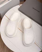 Balenciaga Crocs Rubber Mules in White - 2