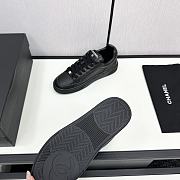 Chanel Black Leather Low Top Sneakers - 4