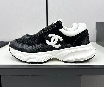 Chanel CC Logo Sneaker Black White CC 2412