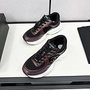 Chanel Fabric & Laminated Purple & Silver Sneakers  - 4
