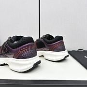 Chanel Fabric & Laminated Purple & Silver Sneakers  - 3