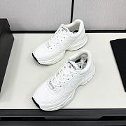 Chanel White White Low Top Sneakers - 3