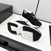 Chanel White Black Low Top Sneakers - 2