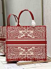 Dior Book Tote Bag Red Size 42x35x18CM - 6