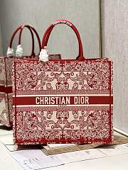 Dior Book Tote Bag Red Size 42x35x18CM - 3