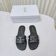 Dior Dway Slide White Leather D5647-01 - 1