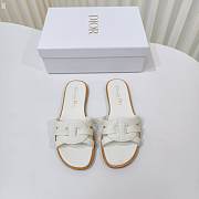 Dior Dway Slide White Leather D5647-03 - 1