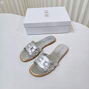 Dior Dway Slide White Leather D5647-05 - 3