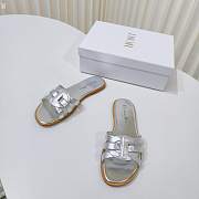 Dior Dway Slide White Leather D5647-05 - 4
