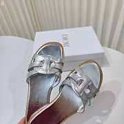 Dior Dway Slide White Leather D5647-05 - 2