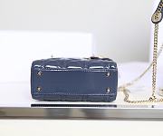 Dior Lady Blue Bag Size 17x15x7CM - 4