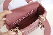 Dior Lady Pinky Bag Size 17x15x7CM - 6