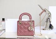 Dior Lady Pinky Bag Size 17x15x7CM - 4