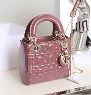 Dior Lady Pinky Bag Size 17x15x7CM - 2