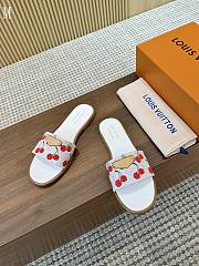 LV x TM Lily Flat Mule White Cherry 3723012 - 1