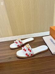 LV x TM Lily Flat Mule White Cherry 3723012 - 3
