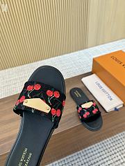 LV x TM Lily Flat Mule Black Cherry 3723012 - 5