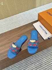 LV x TM Lily Flat Mule Blue Cherry 3723012 - 5