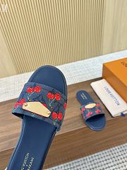 LV x TM Lily Flat Mule Denim Cherry 3723012 - 5