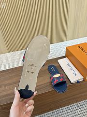 LV x TM Lily Flat Mule Denim Cherry 3723012 - 2
