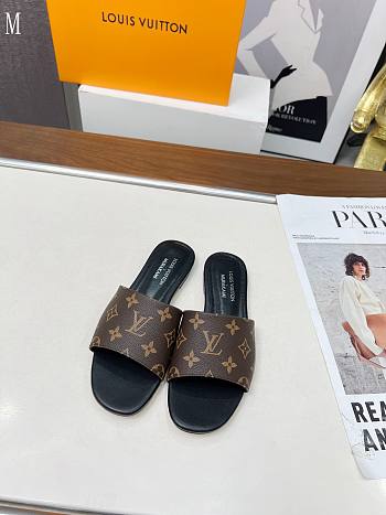 LV x TM Monogram Flat Slide Brown 287003