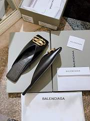 Balenciaga Leather Black Mules D95 - 4