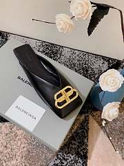 Balenciaga Leather Black Mules D95 - 3