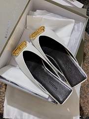 Balenciaga Leather White Mules D95 - 4