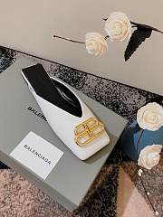 Balenciaga Leather White Mules D95 - 2