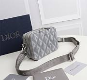 Dior Coated Bag Canvas Gray Size 17x12x5cm - 3